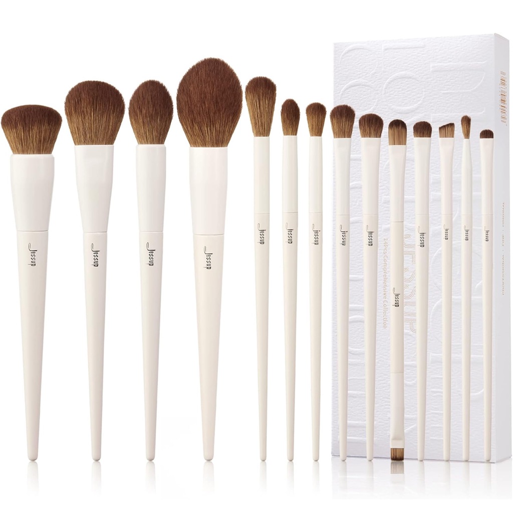 Jessup Makeup Brushes 14pcs Makeup Brush Set Premium Synthetic Powder Foundation